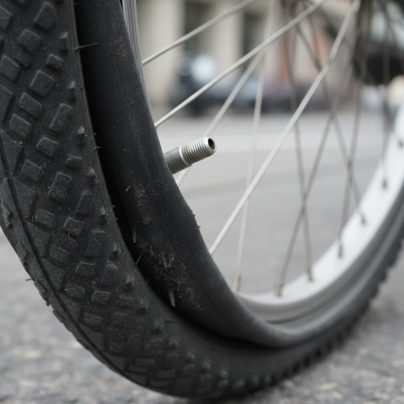 flat bicycle tire
